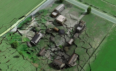煤矿采空区地面塌陷模拟动画